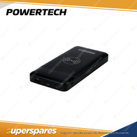 Powertech 20000mAh Power Bank with USB C 45W and Wireless Charger - Black