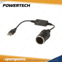 Powertech Usb Step-Up Power Cable To Cigarette Socket 5V To 12Dvc Quality Pvc