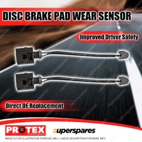 2x Rear Protex Brake Pad Wear Sensors for Porsche Cayenne Panamera 970 03-on