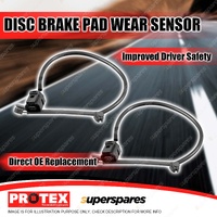 2x Front Protex Disc Brake Pad Wear Sensors for Porsche Cayenne With 17" Wheels