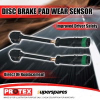 2x Rear Protex Brake Pad Wear Sensors for Volkswagen Crafter 2.5L Turbo Diesel