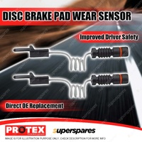 2x Front Protex Disc Brake Pad Wear Sensors for Volkswagen LT35 LT46 96-on