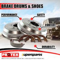 Protex Rear Brake Drums + Shoes for Holden Commodore VB VC VH VL 6Cyl 8Cyl