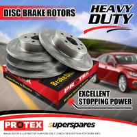 Protex Front + Rear Disc Brake Rotors for Fiat 124 125 127 128 131 132 850 X1/9