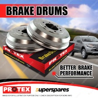 Pair Rear Protex Brake Drums for Isuzu NKR57 87-95 6 Stud SRW Wide Shoe