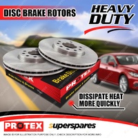 2 Front Protex Disc Brake Rotors for Daimler Double Six Sovereign Series 2 3