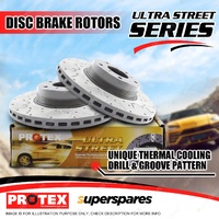 2 Front Protex Ultra Disc Brake Rotors for Mercedes Benz A45 AMG W176 CLA45 C117