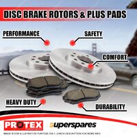 Protex Front Brake Rotors + Plus Pads for Ford Mustang 4.0L V6 2005-on