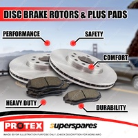 Protex Front Brake Rotors + Plus Pads for Hummer H2 03-09 Premium Quality