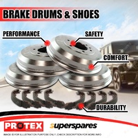 Front + Rear Protex Brake Drums Brake Shoes for Toyota Landcruiser BJ40 79-7/80