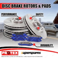 Front + Rear Disc Brake Rotors Brake Pads for Daewoo Nubira SX SE CDX 6/97-on