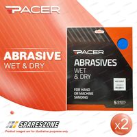 2 x Pacer Wet & Dry Abrasive Sandpaper 400 Grit For Demanding Finishing Tasks