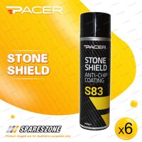 6 x Pacer S83 Stone Shield 400 Gram Black Flexible Textured Underbody Coating