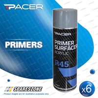 6 x Pacer R45 Acrylic Primer Surfacer 400 Gram Aerosol Acrylic Paint Systems