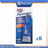 6 x Permatex Form-A-Gasket #1 Sealants Carded 85G Fast-Drying and Hard-Setting