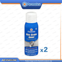 2 x Permatex Disc Brake Quiet Aerosol Sprays 255G Auto Brake Maintenance&Repairs