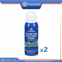 2 x Permatex Motor Muscle Carb Choke Aerosol Cleaners 340G High Pressure Spray