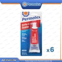 6 x Permatex Muffler Tailpipe Sealers Carded 85G Wateproof Non-Shrinking Formula