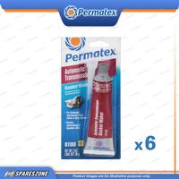 6 x Permatex Automatic Transmission RTV Gasket Maker Carded 85G Low Odor Sealant