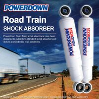 2 x Front POWERDOWN ROAD TRAIN Shock Absorbers for ISUZU MR1113 NZ 25mm MOUNT