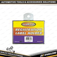 Loadmaster Registration Label Holder - Metal Rectangular Rego Label Holder