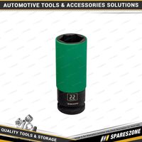 PK Tool 22mm 1/2" Dr ZEON Deep Impact Socket Mag Wheel with Protective Sleeves