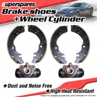 Rear 4 Brake Shoes + Wheel Cylinders for Toyota Corolla KE10R KE11R KE15R KE16R