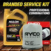 Ryco Oil Filter Nulon 6L APX10W40 Engine Oil Kit for Ford Fairlane Falcon Fpv F6