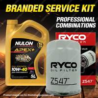 Ryco Oil Filter Nulon 5L APX10W40 Engine Oil Kit for Honda Accord CG CK Legend