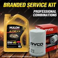 Ryco Oil Filter 6L APX10W40 Engine Oil Service for Ford Fairlane Fairmont Falcon