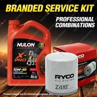Ryco Oil Filter Nulon 5L XPR10W40 Engine Oil Kit for Lexus Es300 VCV10R V6
