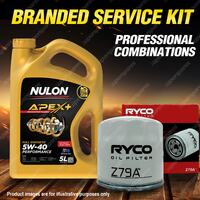 Ryco Oil Filter Nulon 5L APX5W40 Engine Oil Kit for Subaru Liberty Outback