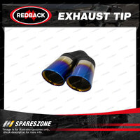 Redback Exhaust Tip Y-Piece - 63mm 2-1/2" In Twin 76mm 3" Out 228mm Long