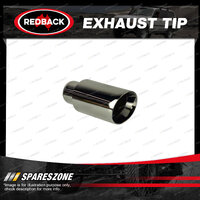 Redback Exhaust Tip - 63mm 2-1/2" In 89mm 3-1/2" Out 203mm Long Black Chrome