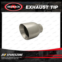 Redback Exhaust Tip - 57mm 2-1/4" In 101mm 4" Out 130mm Long Stainless Steel