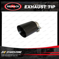 Redback Exhaust Tip - 76mm 3" In 114mm 4-1/2" Out 200mm Long Black Matt