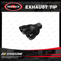 Redback Exhaust Dual Wall Y-Piece Tip Black Matt for Holden Commodore VE