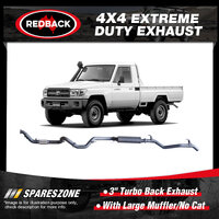 Redback 3" Exhaust With Large Muffler No Cat for Toyota Landcruiser VDJ79R TD