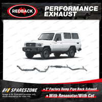 Redback 3" Exhaust With Resonator & Cat for Toyota Landcruiser HDJ78R 4.2L