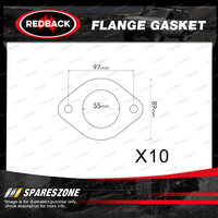 10 pieces of Redback Flange Gaskets for Ssangyong Musso 06/1996-07/1998