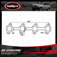 Redback DSF Exhaust Manifold Gasket for Toyota Landcruiser 3B Engine Diesel