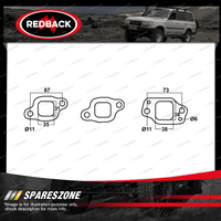 Redback DSF Exhaust Manifold Gasket for Daihatsu Rocky F55P F70 F77 Delta Scat