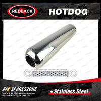 Redback Hotdog - 375mm 15" Long 50mm 2" Perforated Without Spigots Stainless