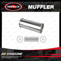 Redback Universal Muffler - 5" Round 12" Long 3" C/C Mega Power 409 Stainless