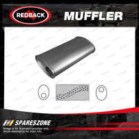 Redback Universal Muffler - 8" x 5" Oval 14" Long 3" Offset/Offset Megaflow