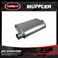 Redback Universal Muffler - 10" x 4" Oval 16" Long 2 1/2" Offset/Centre