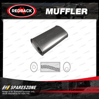 Redback Universal Muffler - 10" x 4" Oval 14" Long 3" Offset/Centre Megaflow