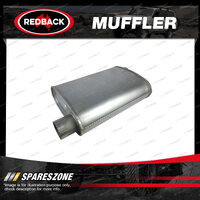 Redback Universal Muffler - 9" x 5" Oval 14" Long 3" Offset/Offset Turbo Flow