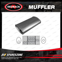 Redback Universal Muffler - 11" x 6" Oval 20" Long 3" Offset/Centre Triflow