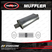 Redback Universal Muffler - 8" x 4" Oval 14" Long 2 1/4" Centre/Centre Chambered